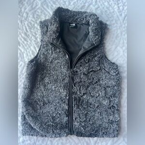 Girls The North Face Charcoal Fleece Vest